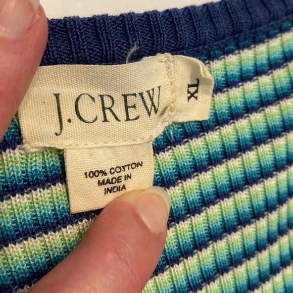 ❌ DONATED J. CREW VTG 90’s Short Sleeve Knit Ribbed Sweater Top 100% Cotton - Picture 6 of 10